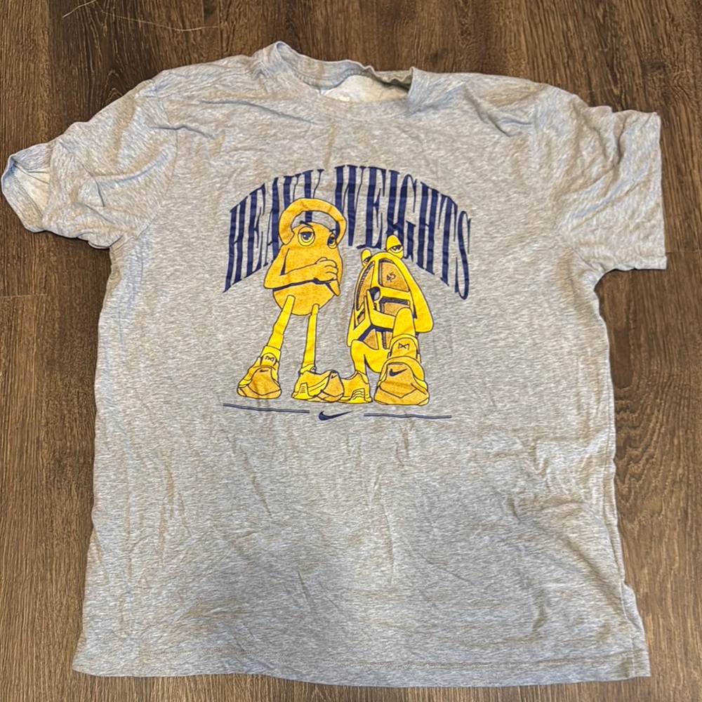 Gray T-Shirt with Yellow Graphic